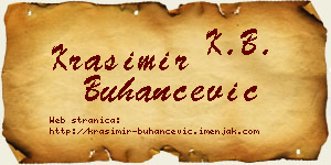 Krasimir Buhančević vizit kartica